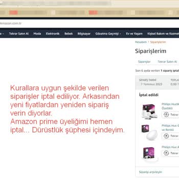 Amazon Prime Day İndirimleri Gerçek Değil Hesabımı Kapatıyorum.