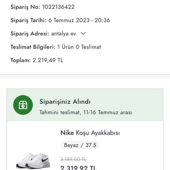 Boyner Ürünüm Gelmedi, Siparişte Görünüyor, Fakat Stok Kalmadı