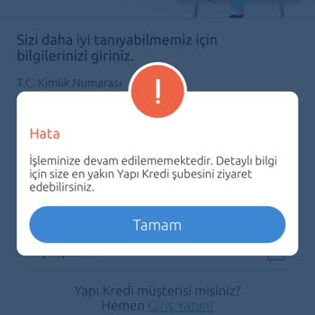 Yapı Kredi Hesap Açamama Problemi