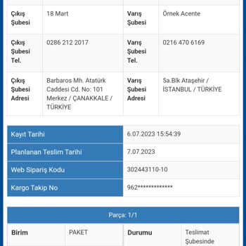 Sürat Kargo Örnek Şube Dağıtım Sorunu