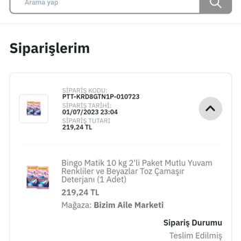 Epttavm'den Alınan Bingo Deterjanın Orijinal Olmaması