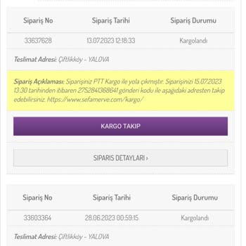 Sefamerve'nin PTT Kargo İle Çalışması