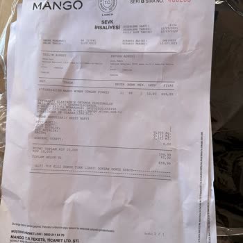 Trendyol Mango Mağazası Yanlış Ürün Gönderdi