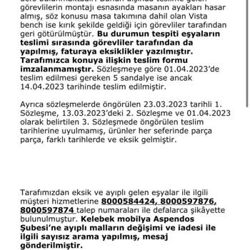 Yaprak Grup (Antalya) Şikayetçiyiz