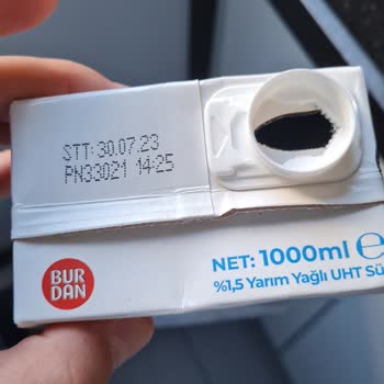 Burdan Marka Sütün Dibinde 1 Cm Kalınlığında Çökelti Var