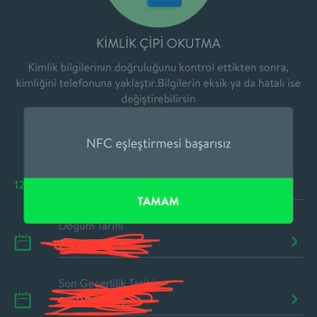 CepteTeb Uygulamasında T. C. Kimlik Kartı NFC Okuma Hatası