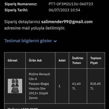 Epttavm Siparişi Habersiz İptal Etmiş.