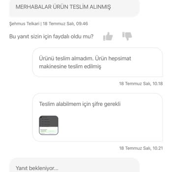Hepsiburada Teslim Edilemeyen Ürün