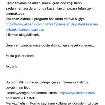 Akbank Kazanan Akbanklı Kampanyası Şikayeti