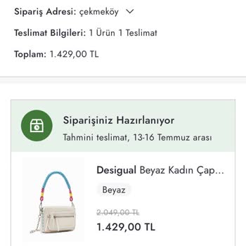 Boyner Ürün Siparişi Ulaşmadı