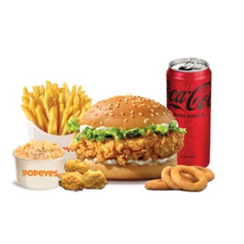Popeyes Görselde Büyük Olan Burger Menüsünün Avuç İçi Kadar Gelmesi