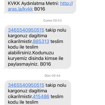 Aras Kargo İzmir Hasan Tahsin Şube Teslimat Sorunu!