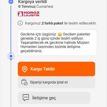 Horoz Lojistik 10 Günde Teslim Edilememiş Ürünüm