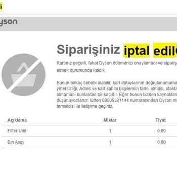 Dyson V12 Slim Süpürge Şikayeti