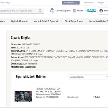 A101 Den Aldığım Ürün Teslim Edilmiyor