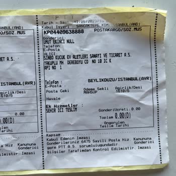 Sinbo Ürünün Tamirden Geri Gönderilmemesi