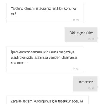Zara Tekrar Gönderim Denilip Ürünün İadesi Yapıldı