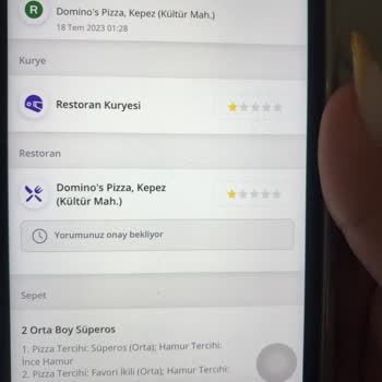 Domino's Pizza Sipariş Sorunu