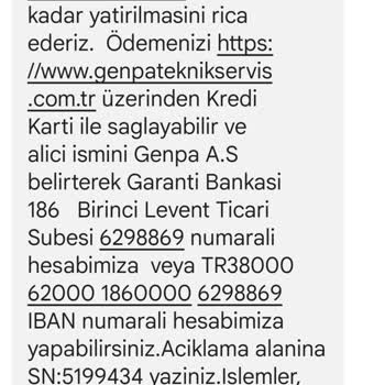 Genpa Ürünümün Yapılmaması, Garanti Servisinin Yardımcı Olmaması