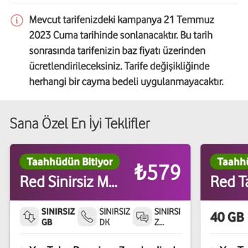 Vodafone Geçebileceğim Tarifelerdeki Fahiş Fiyatlandırma