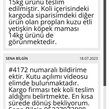 KolayMama Eksik Ürün Teslimatı