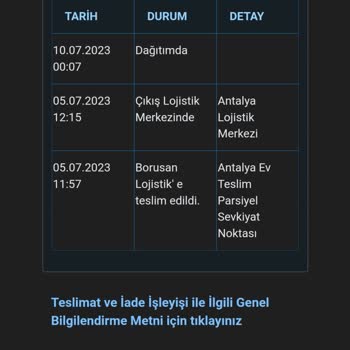 Borusan Lojistik Memnuniyetsizliği