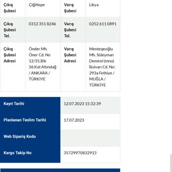 Sürat Kargo Ankara'dan Çıkan Kargomuz Hâlâ Teslim Edilmedi