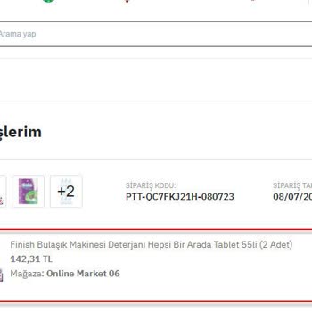 PttAVM Onlinemarket06 Siparişimi İptal Etti Ve Para İadesi Yapmadı