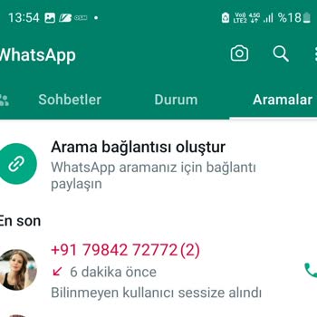 WhatsApp Üzerinden Yurt Dışına Kayıtlı Bilinmeyen Numara İle Aranma