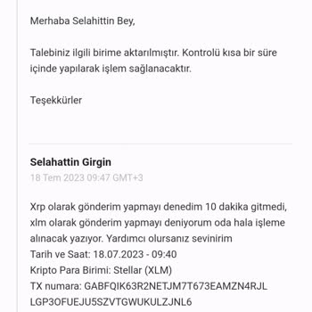 Paribu Sorun Çözmüyor. Çekim İşlemin 6 Saattir Gerçekleşmedi.