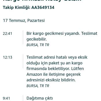 Kolay Gelsin Teslimat Sorunu