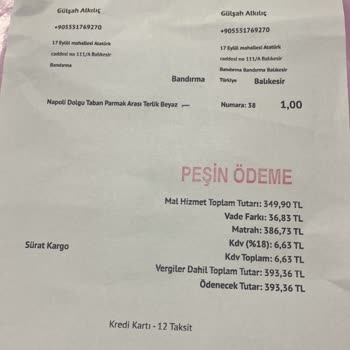 Madam Tarz Ayakkabı Ürün Şikayeti
