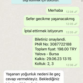Kamil Koç Ücret İadesi Yapmıyorlar