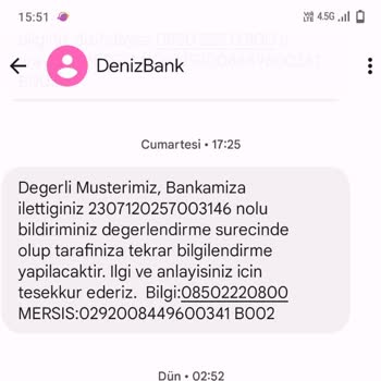 Denizbank ATM Nin El Koyduğu Paramın İnkarı