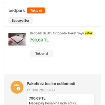 Sürat Kargo Ve Bedpark Satıcısının Uygun Olmayan İş Birliği