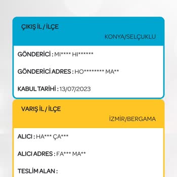PTT Kargo 13.07.23 Te Gönderilen Kargonun Halen Gelmemesi