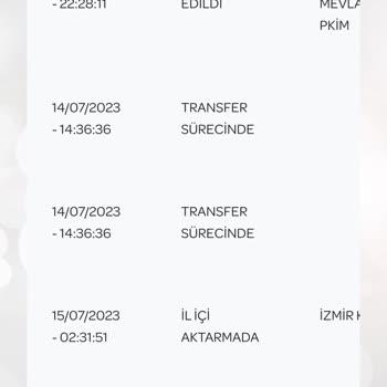 PTT Kargo 13.07.23 Te Gönderilen Kargonun Halen Gelmemesi