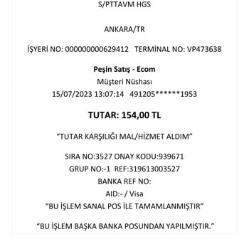 PttAVM PTT HGS Yükleme Yapmıyor.