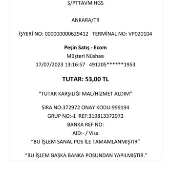 PttAVM PTT HGS Yükleme Yapmıyor.