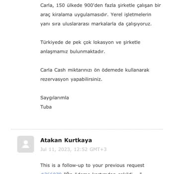 Carla Car Rental Türk Vatandaşlarını Yanlış Bilgilendirme Yapıyor.