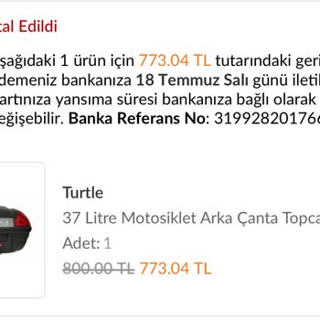 Tek Yıldız Motor Siparişimi 5 Gün Sonra İptal Ettiler