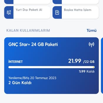Turkcell Paketimin 1 Ayını Hatalı Faturalandırıp Heba Etti