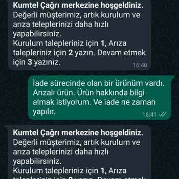 Kumtel İade İşlemi Ve Müşteri Hizmetleri Eksikliği