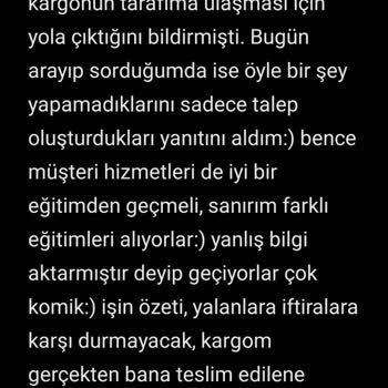 Aras Kargo Geldik Yoktunuz Yalanı Ve Tarafıma İftira Atılması