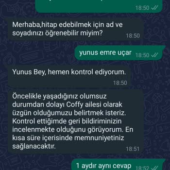 Coffy Uygulama Hesap Açamama