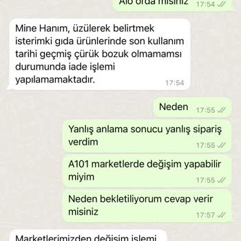 İade Kabul Etmeyen A101