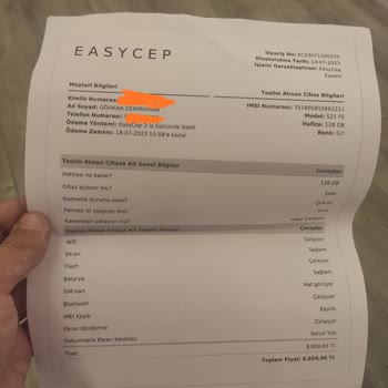 EasyCep Telefon Satışı Ödemesinin Zamanında Yapılmaması
