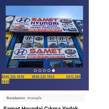 Samet Oto Çıkma Yedek Parça (Ankara) Yanıltıldım!