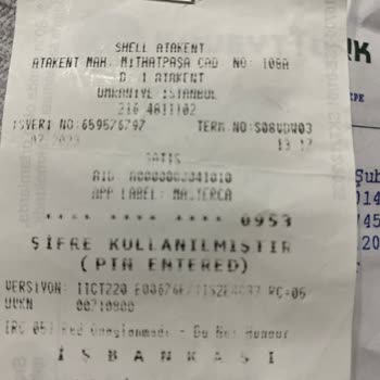 Shell Akaryakıt Alımında Pos Cihazı Ret Verdiği Halde Para Çekildi.
