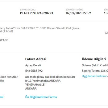 PttAVM Aldığım Ürün 2 Haftadır Kargoya Verilmedi Ve Hiçbir Bilgilendirme Yok